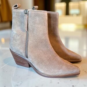 House of Harlow 1960 NWT Sz 8 Women's Tan Leather Suede Heel Ankle Boots (SH039)